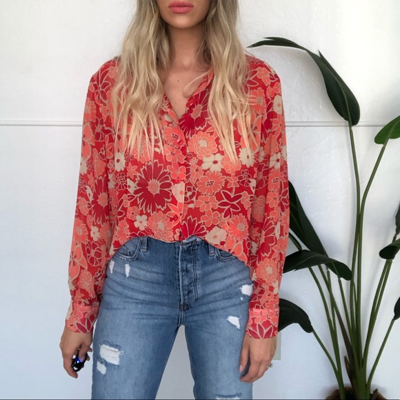 {Apostrophe} semi sheer blouse - Picture 7 of 8